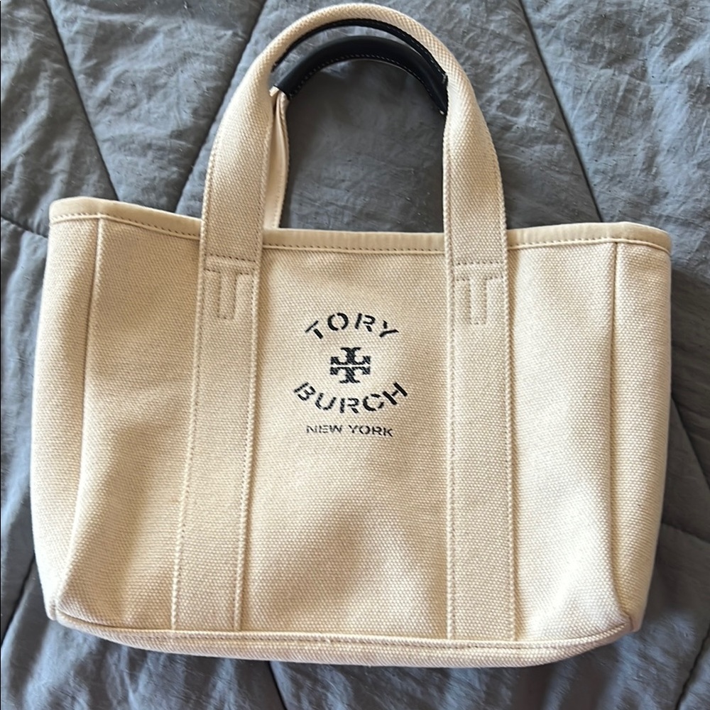 Elegant Cream Canvas Tote Bag